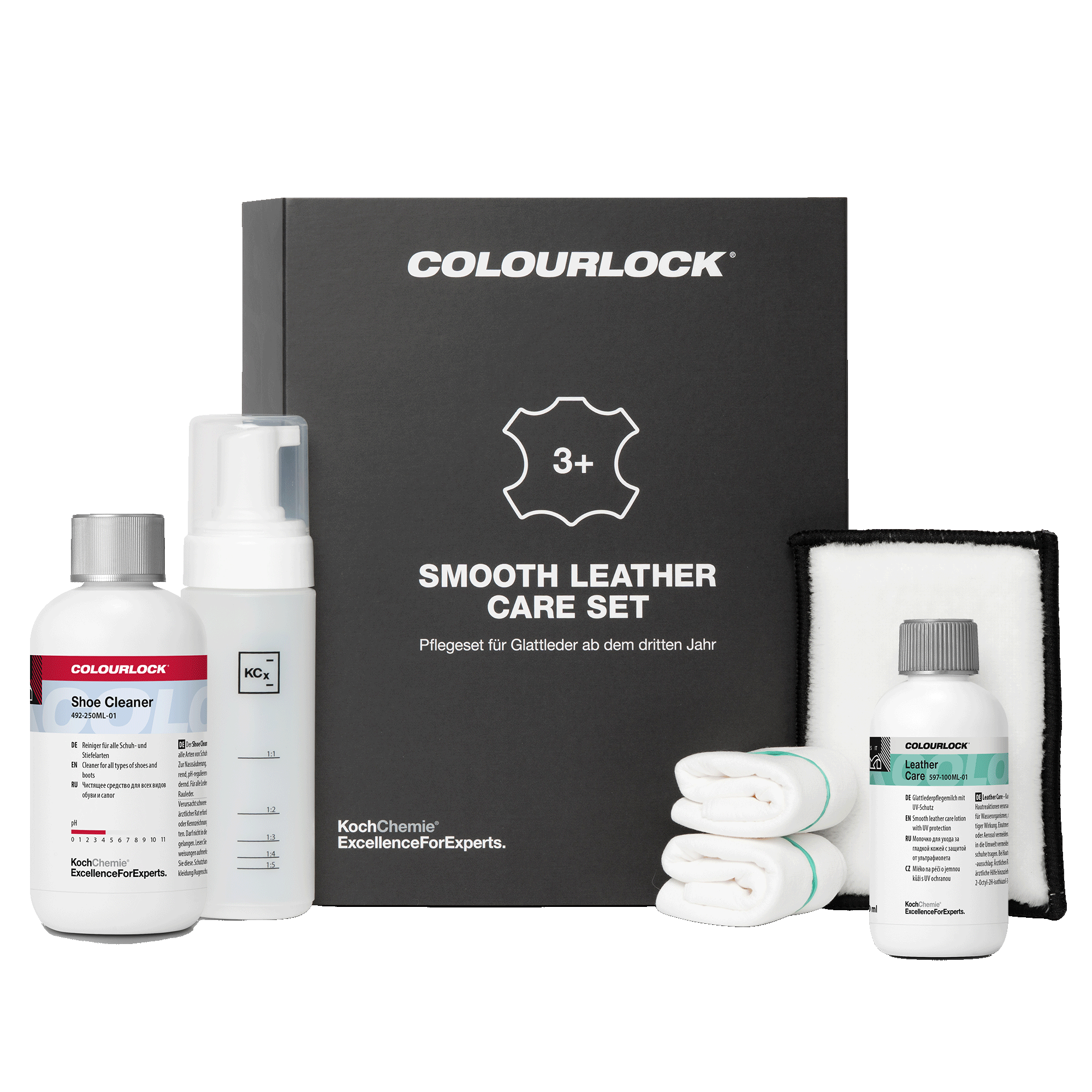 COLOURLOCK Glattleder Pflegeset mit Leder Protector - Smooth Leather Care Set